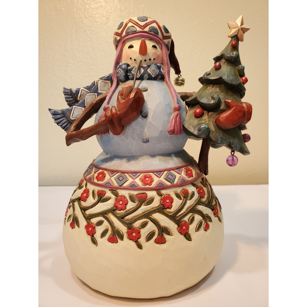 Jim Shore Heartwood Creek Be Cool Snowman Figurine 4017671 Christmas Tree 2010